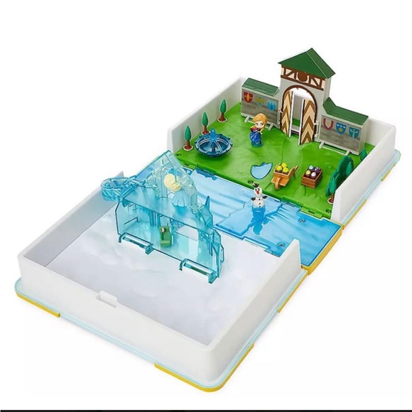 Disney Parks Frozen Princess Elsa & Anna Olaf Storybook Castle Playset NEW - Picture 2 of 4